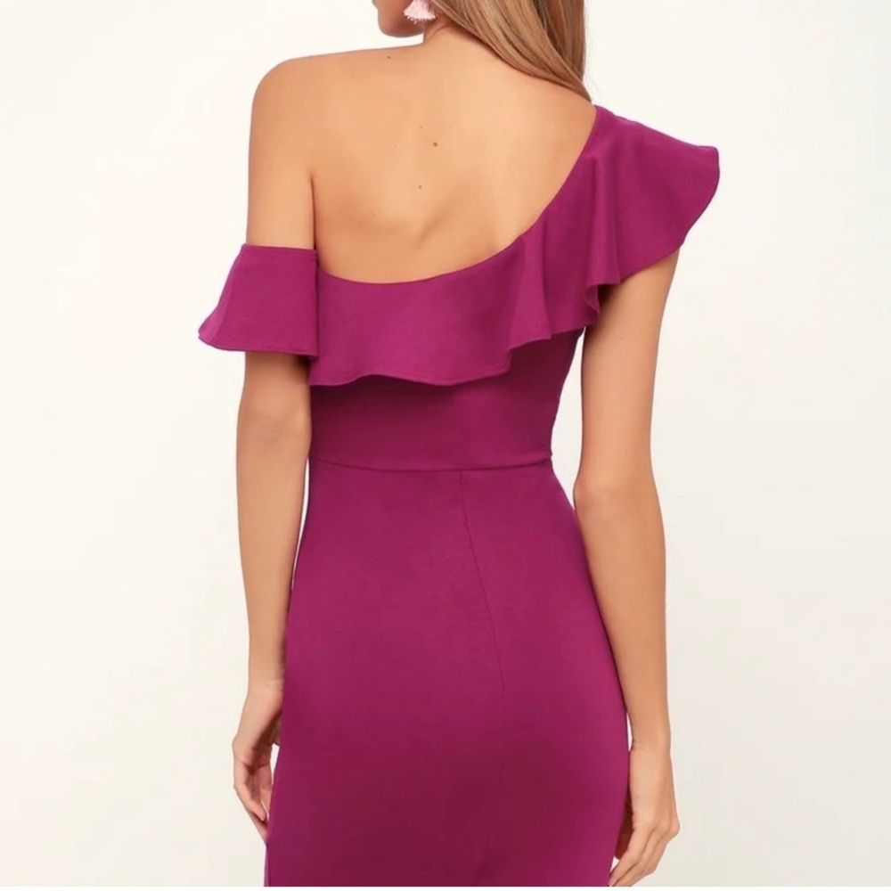 Lulus Make it Count Magenta Cocktail Dress